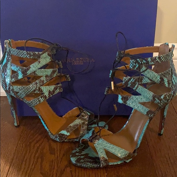 Aquazzura Turquoise Heels - Picture 2 of 8